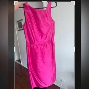J. Crew dress stunning $325 size 4 6 parties or wedding fuschia pink silk